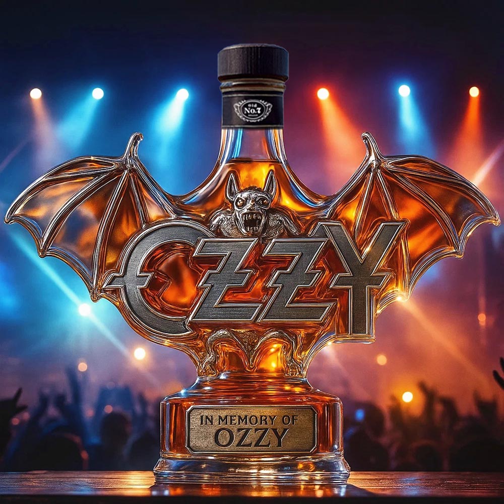 🔥 Limited edition🎁2025 In Memory of Ozzy Osbourne Whiskey bottle