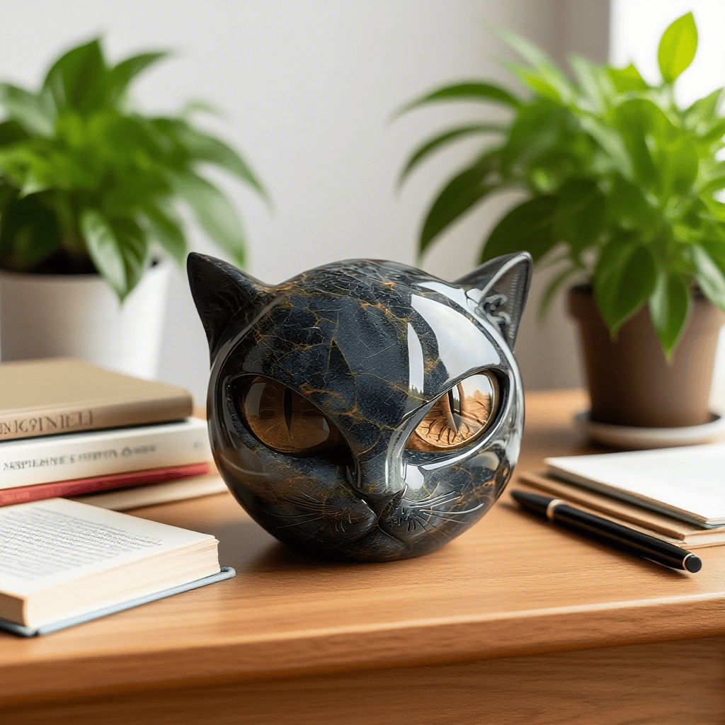 🔥LAST DAY 70% OFF - Stately Residence Accent & Refined Present Masterpiece - Opulent Black Cat Sculpture